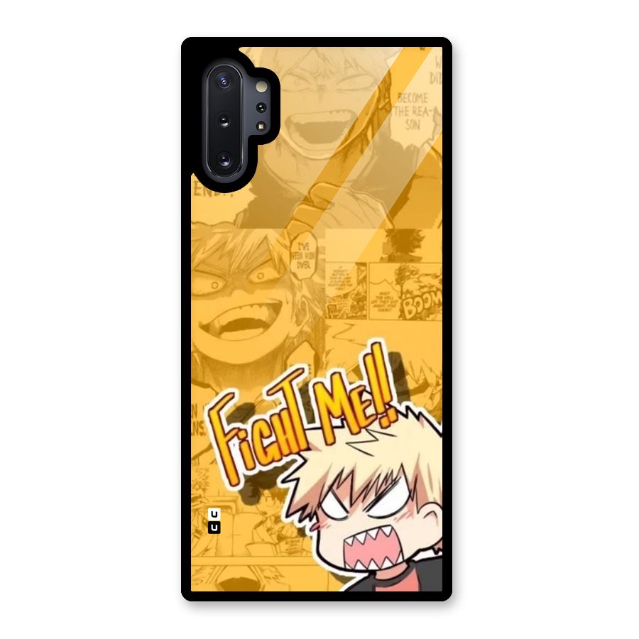 Fight Me Challenge Glass Back Case for Galaxy Note 10 Plus