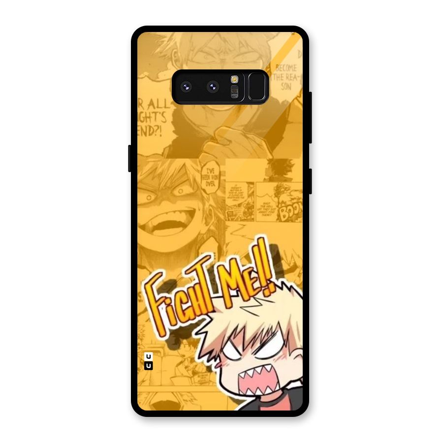 Fight Me Challenge Glass Back Case for Galaxy Note 8