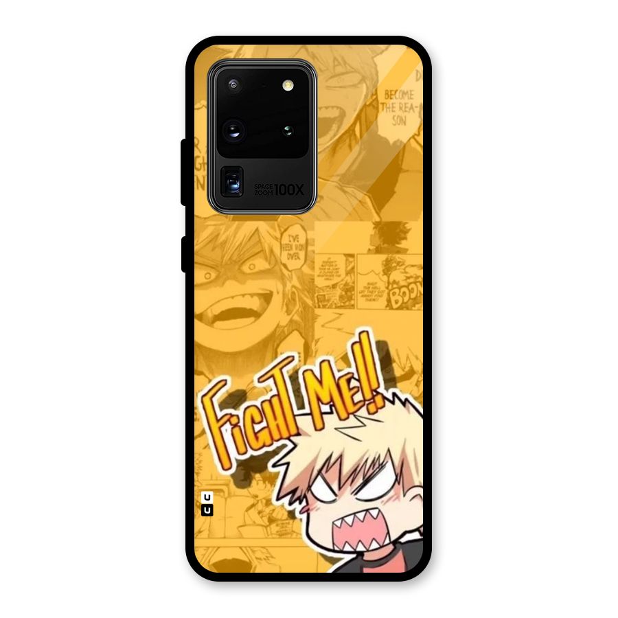 Fight Me Challenge Glass Back Case for Galaxy S20 Ultra