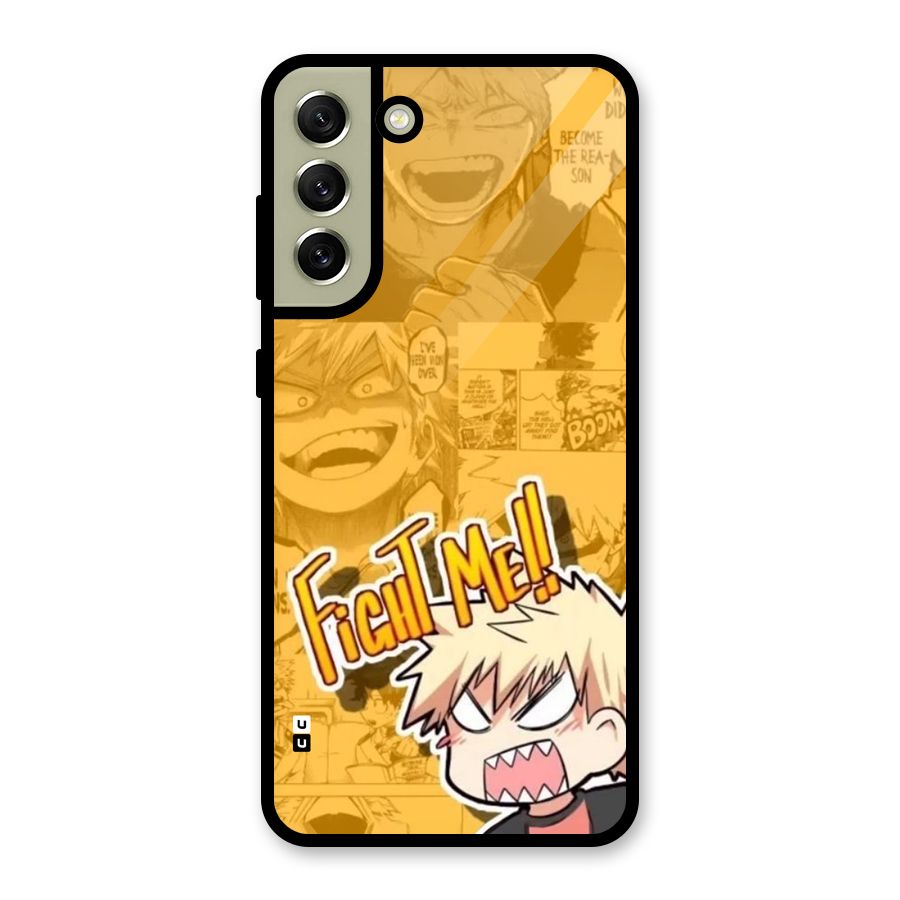 Fight Me Challenge Glass Back Case for Galaxy S21 FE 5G