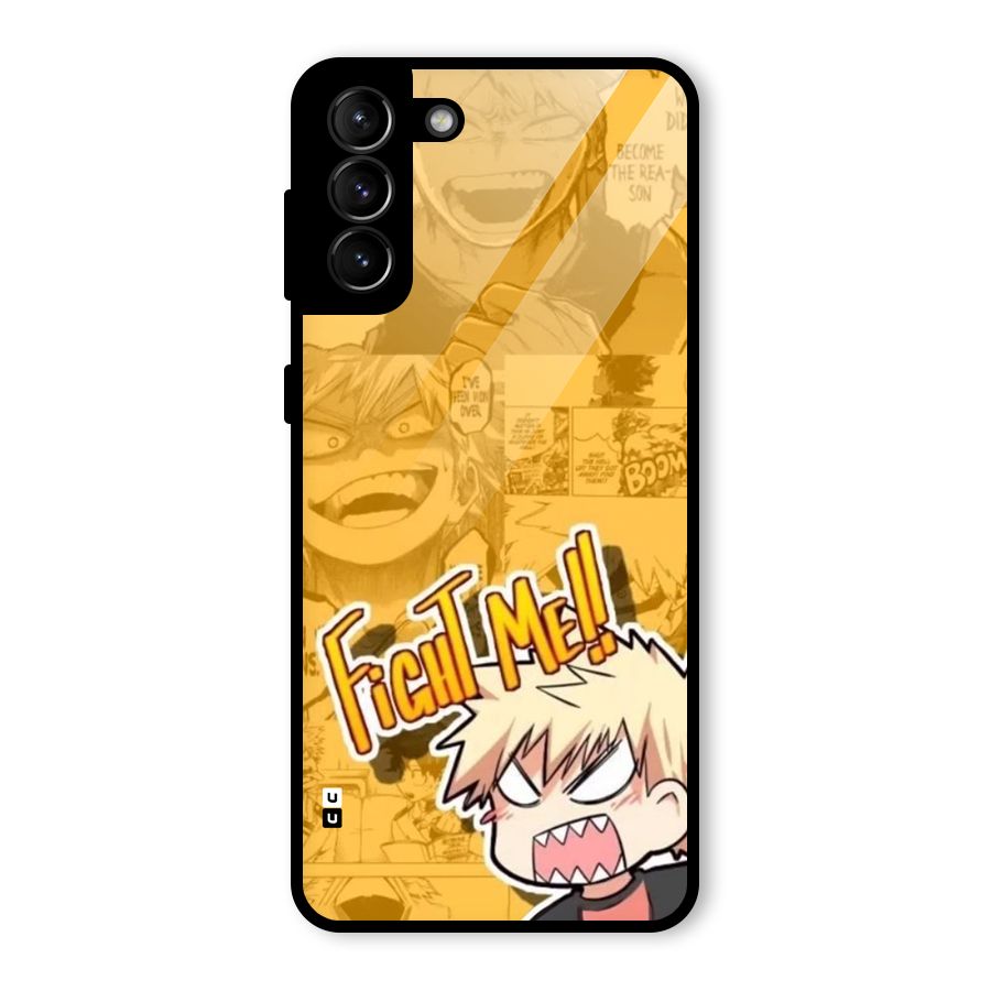 Fight Me Challenge Glass Back Case for Galaxy S21 Plus
