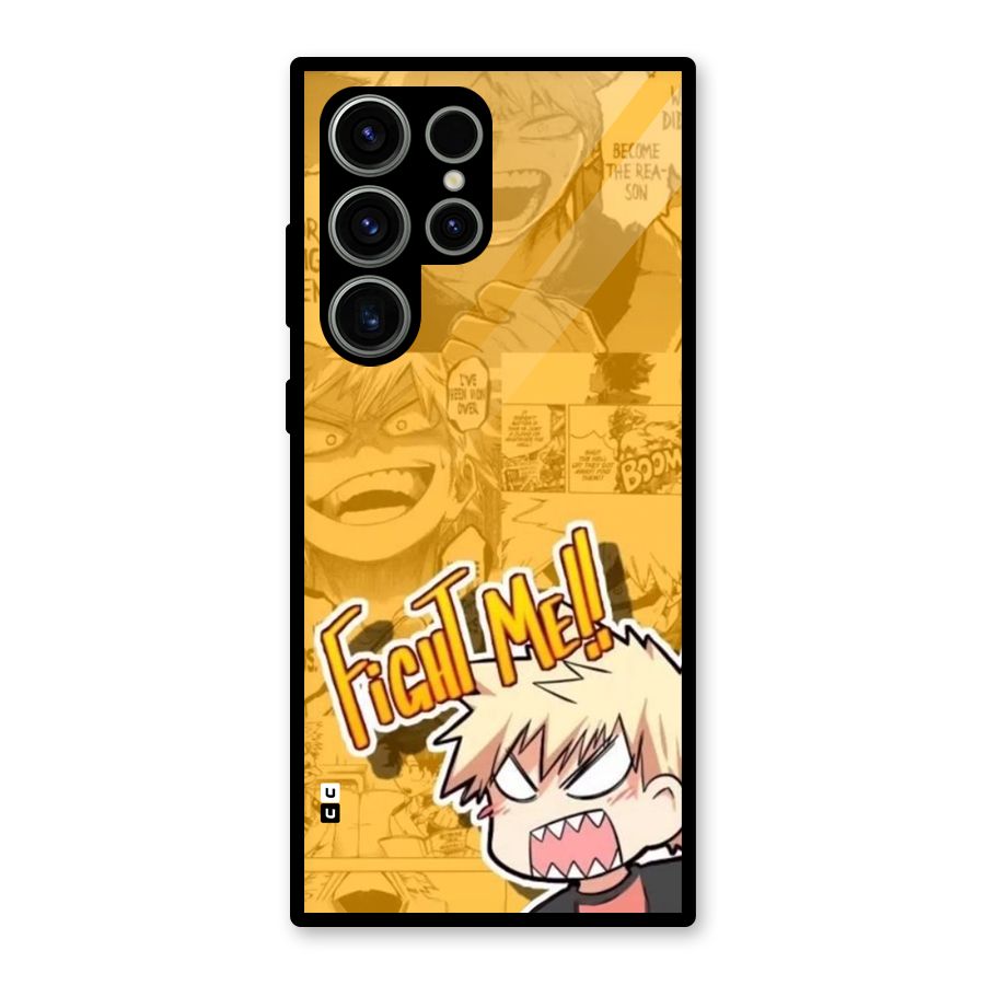 Fight Me Challenge Glass Back Case for Galaxy S23 Ultra