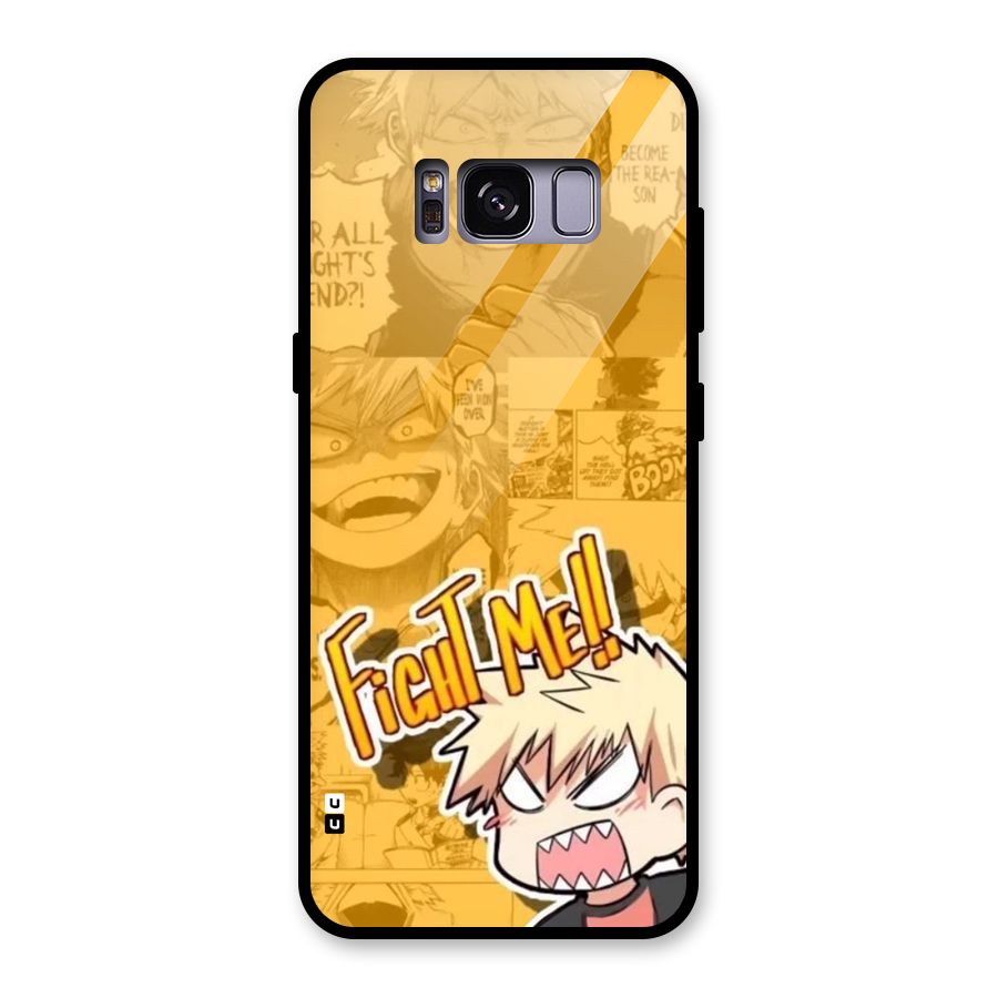 Fight Me Challenge Glass Back Case for Galaxy S8
