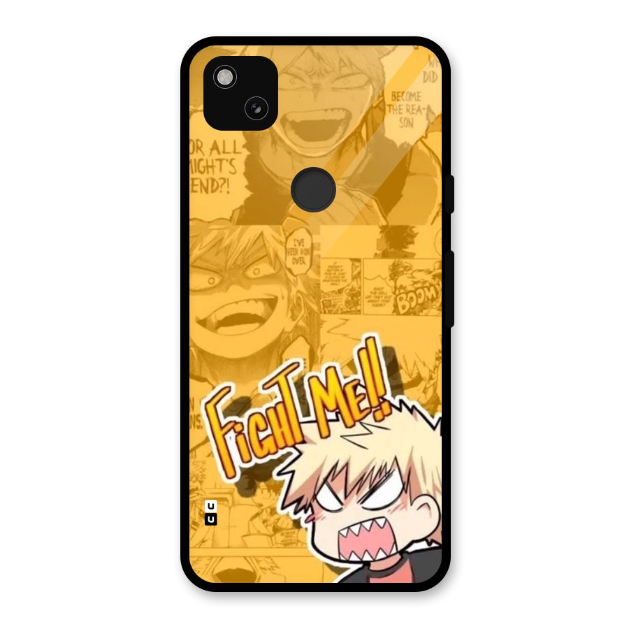 Fight Me Challenge Glass Back Case for Google Pixel 4a