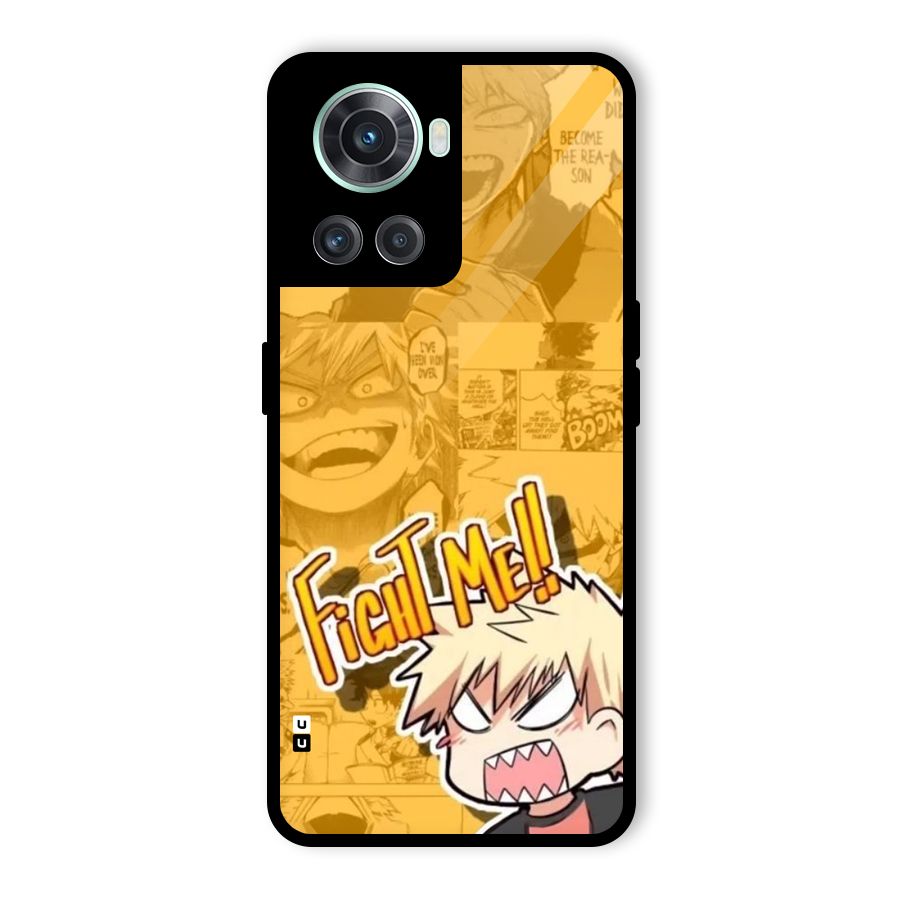 Fight Me Challenge Glass Back Case for OnePlus 10R