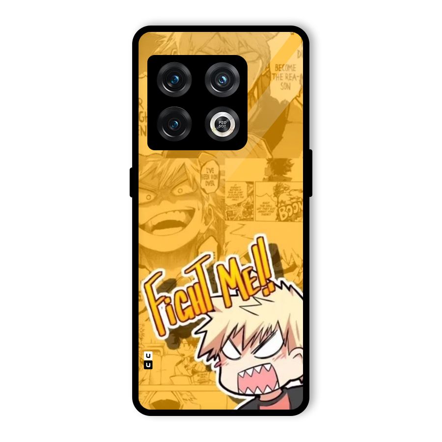 Fight Me Challenge Glass Back Case for OnePlus 10 Pro 5G