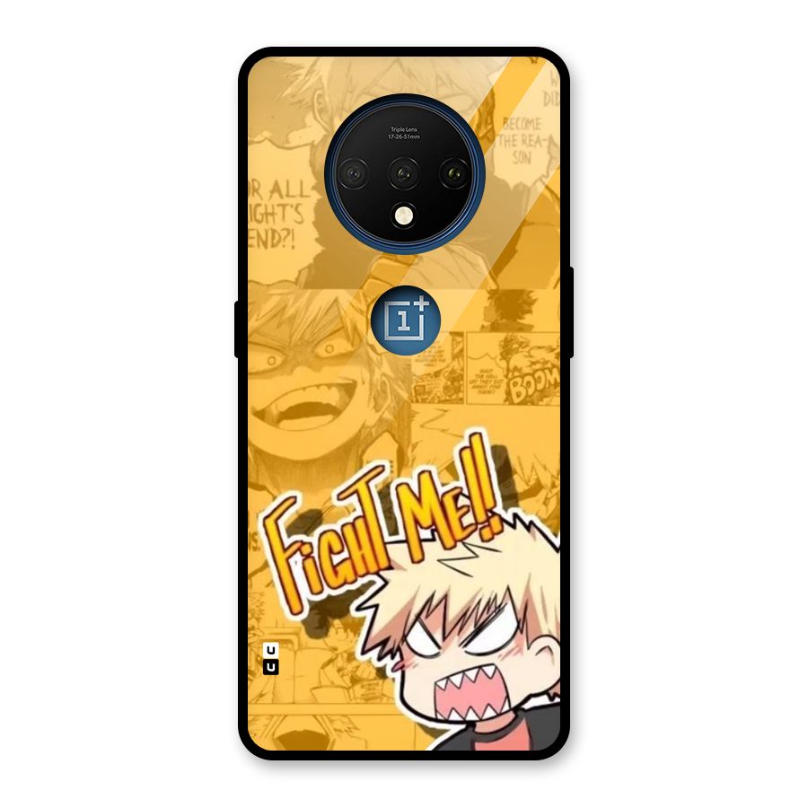 Fight Me Challenge Glass Back Case for OnePlus 7T