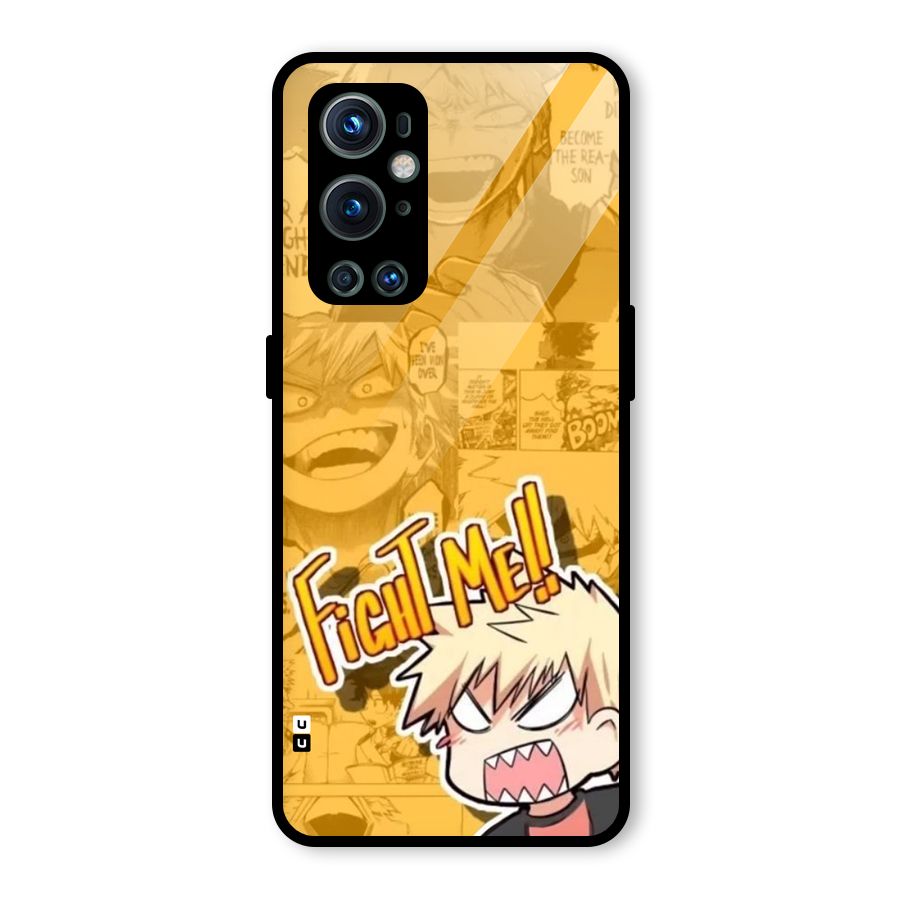 Fight Me Challenge Glass Back Case for OnePlus 9 Pro