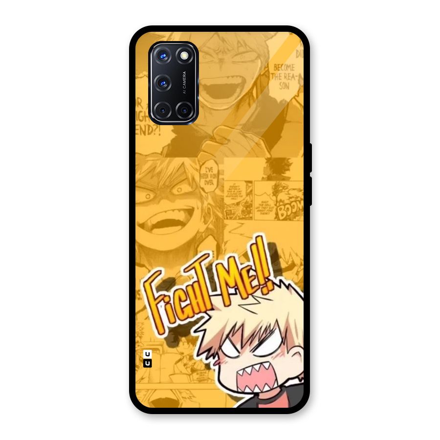Fight Me Challenge Glass Back Case for Oppo A52