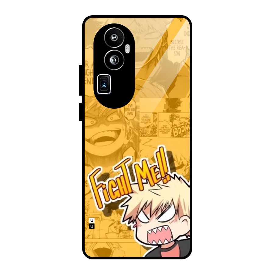 Fight Me Challenge Glass Back Case for Oppo Reno10 Pro Plus