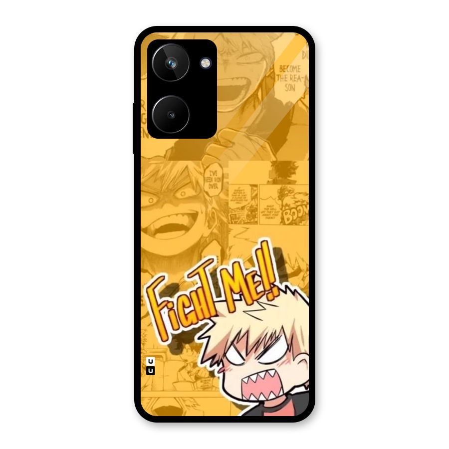 Fight Me Challenge Glass Back Case for Realme 10