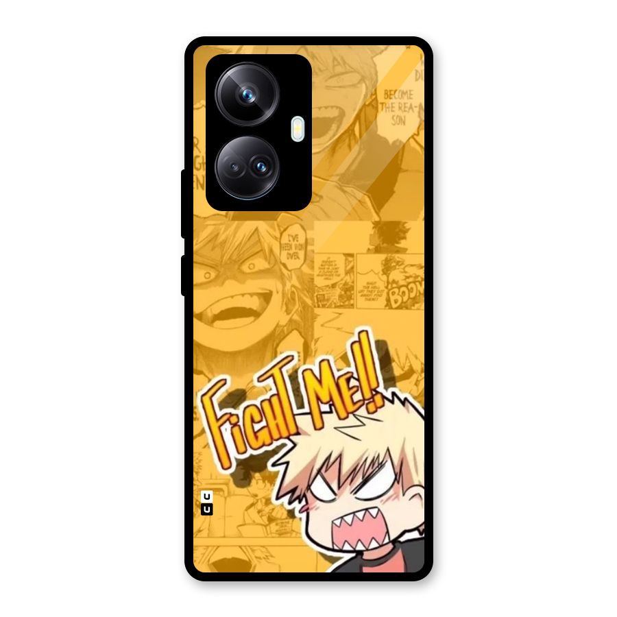 Fight Me Challenge Glass Back Case for Realme 10 Pro Plus