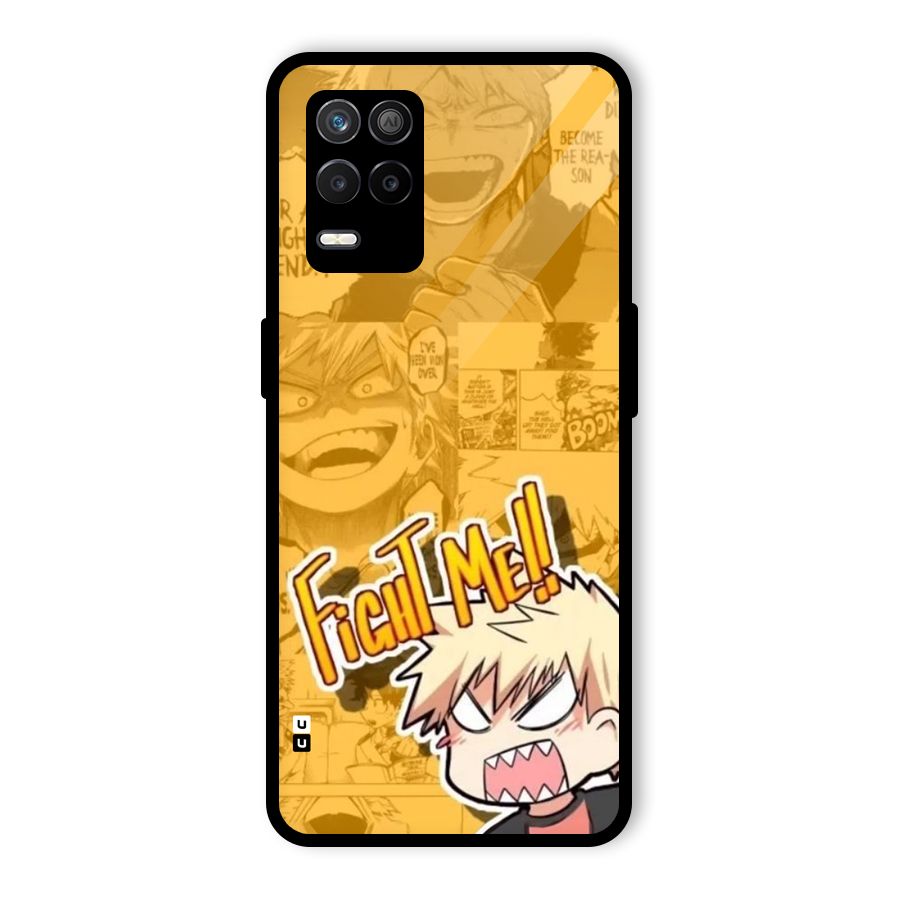 Fight Me Challenge Glass Back Case for Realme 8 5G