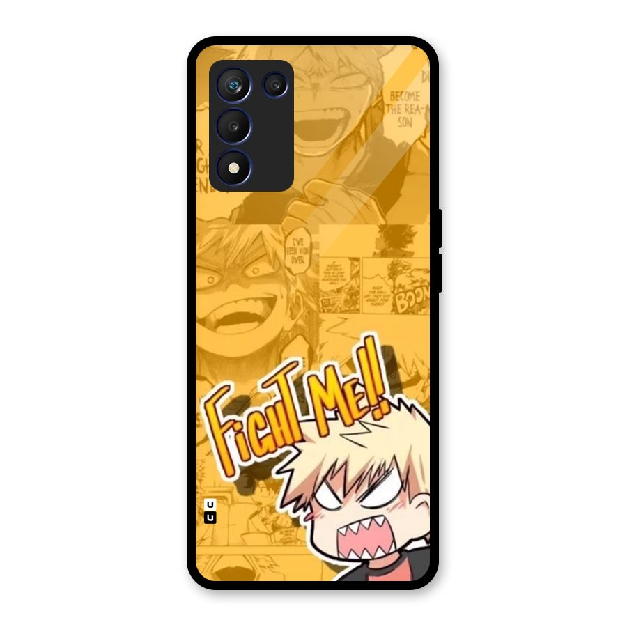 Fight Me Challenge Glass Back Case for Realme 9 5G Speed
