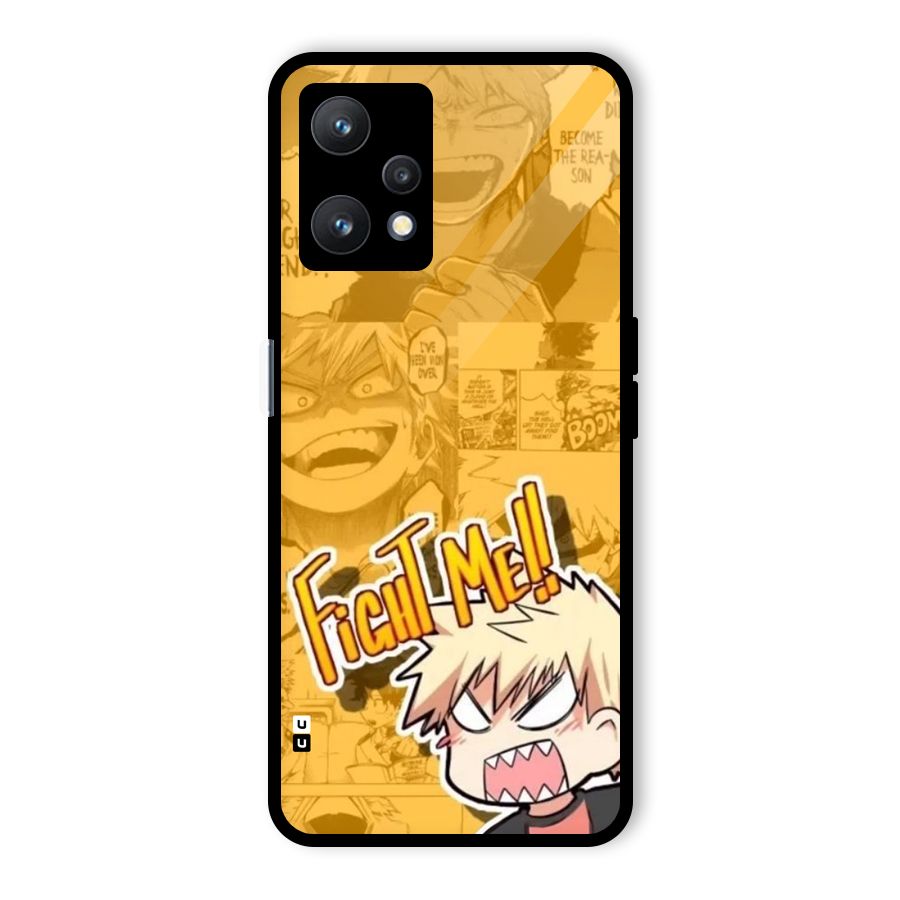 Fight Me Challenge Glass Back Case for Realme 9 Pro 5G