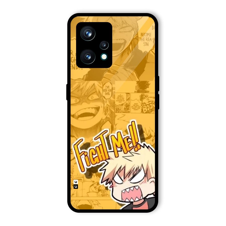 Fight Me Challenge Glass Back Case for Realme 9 Pro Plus 5G