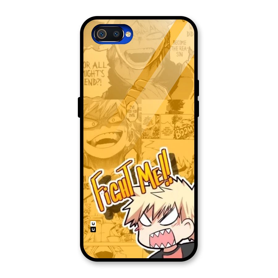 Fight Me Challenge Glass Back Case for Realme C2