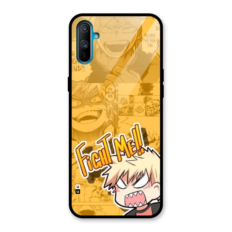 Fight Me Challenge Glass Back Case for Realme C3