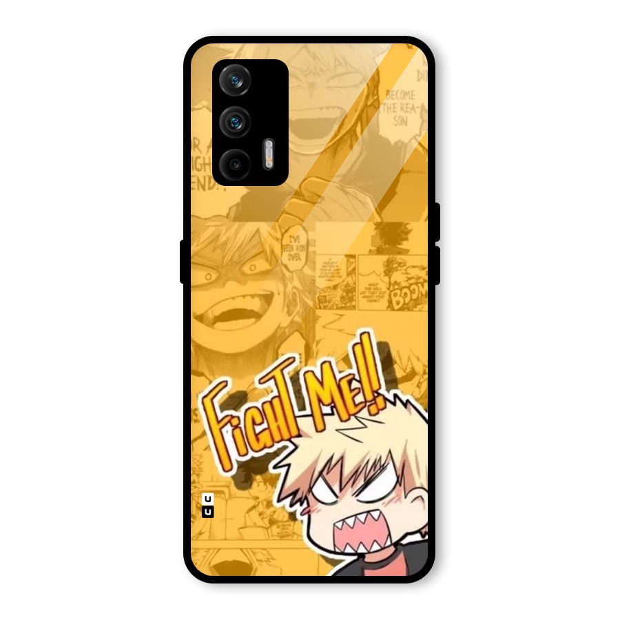 Fight Me Challenge Glass Back Case for Realme GT 5G