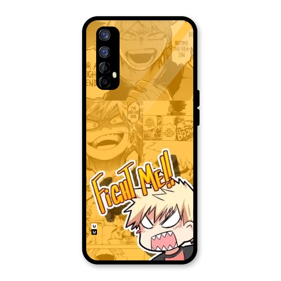 Fight Me Challenge Glass Back Case for Realme Narzo 20 Pro
