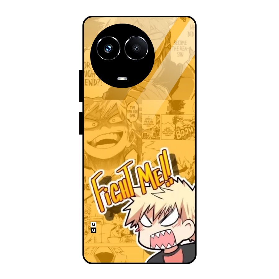 Fight Me Challenge Glass Back Case for Realme Narzo 60X