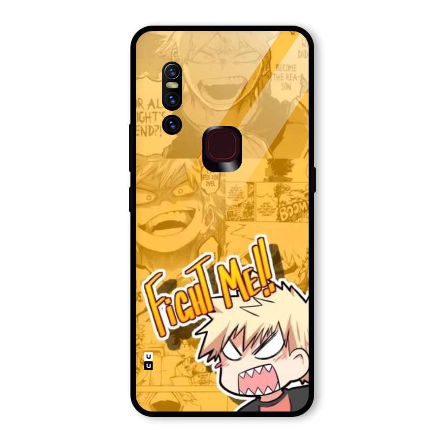Fight Me Challenge Glass Back Case for Vivo V15