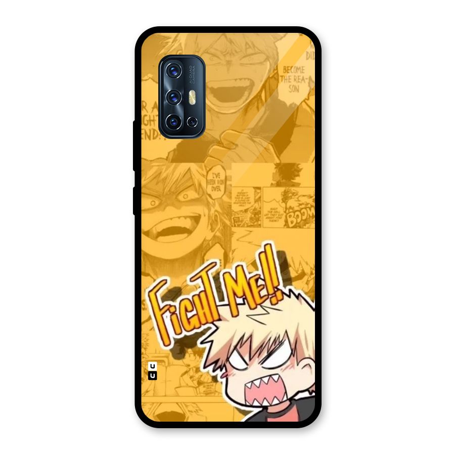 Fight Me Challenge Glass Back Case for Vivo V17