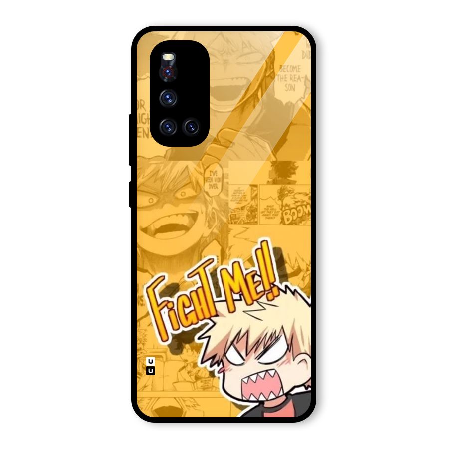 Fight Me Challenge Glass Back Case for Vivo V19
