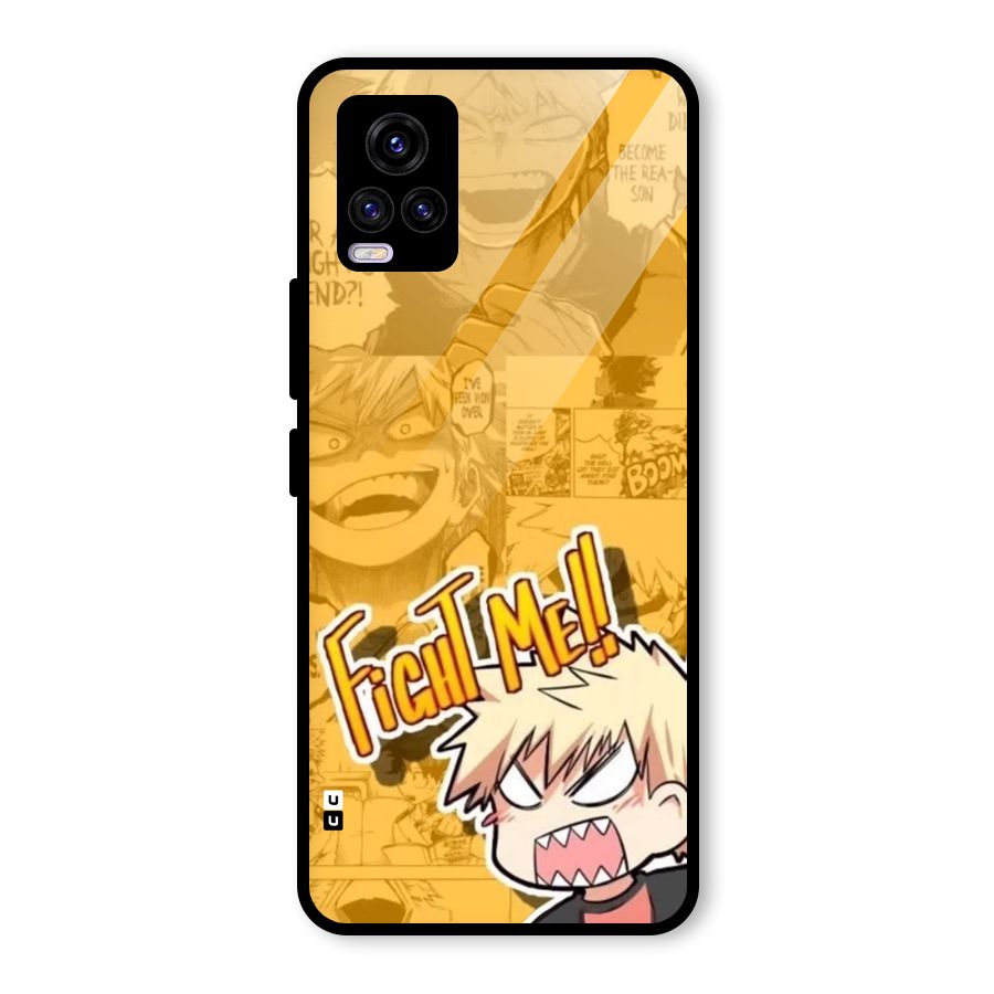Fight Me Challenge Glass Back Case for Vivo V20 2021