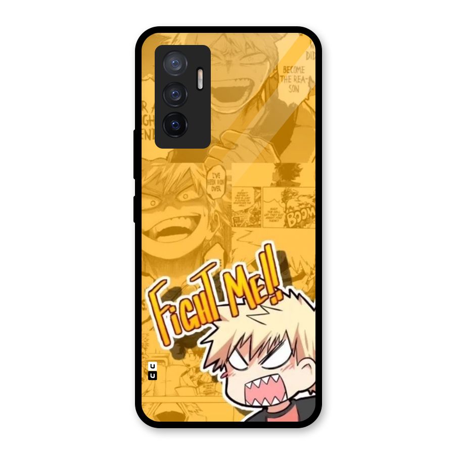 Fight Me Challenge Glass Back Case for Vivo V23e