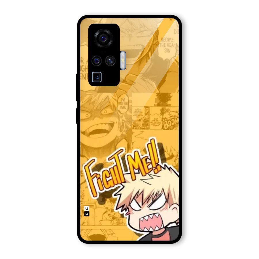 Fight Me Challenge Glass Back Case for Vivo X50 Pro