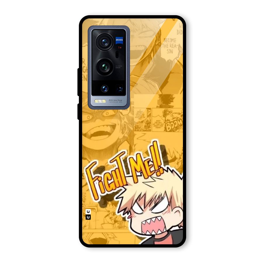 Fight Me Challenge Glass Back Case for Vivo X60 Pro Plus