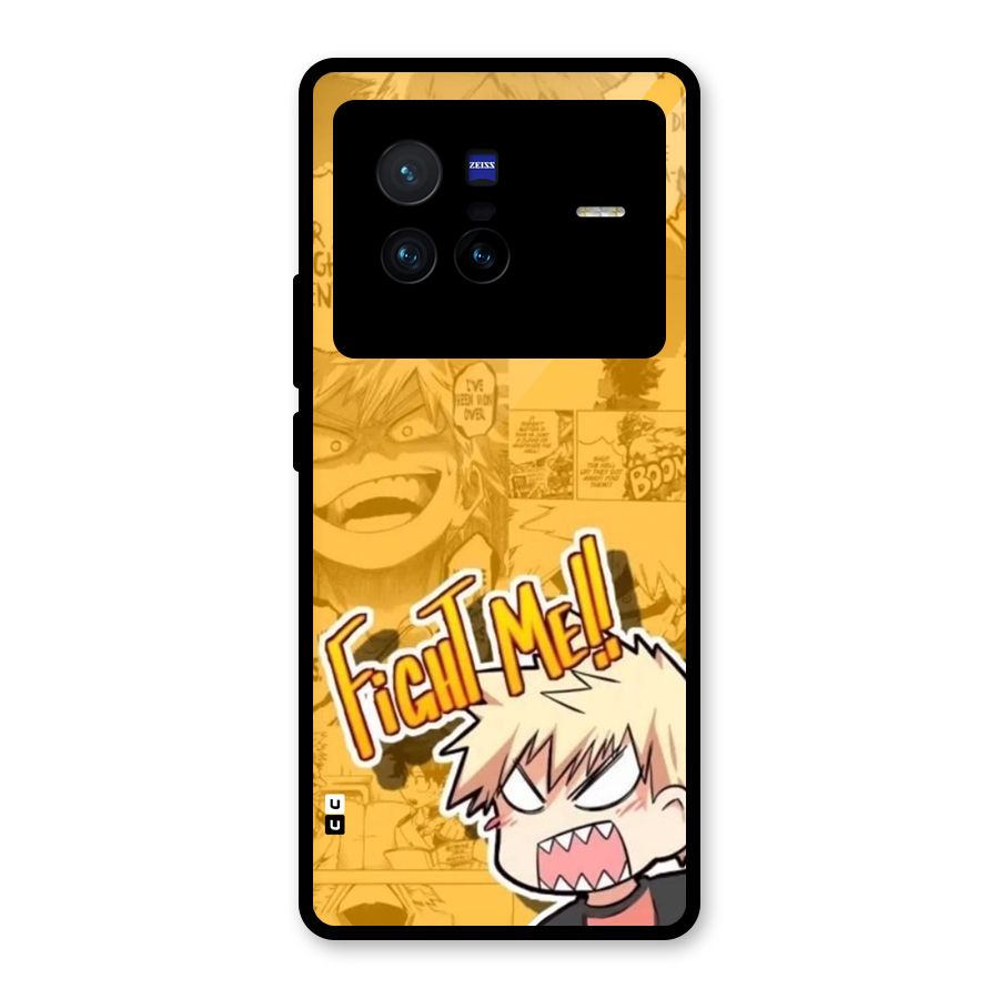 Fight Me Challenge Glass Back Case for Vivo X80