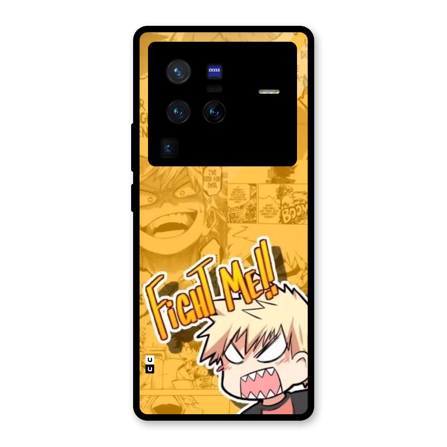 Fight Me Challenge Glass Back Case for Vivo X80 Pro