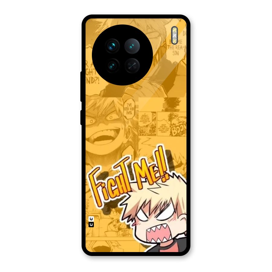 Fight Me Challenge Glass Back Case for Vivo X90
