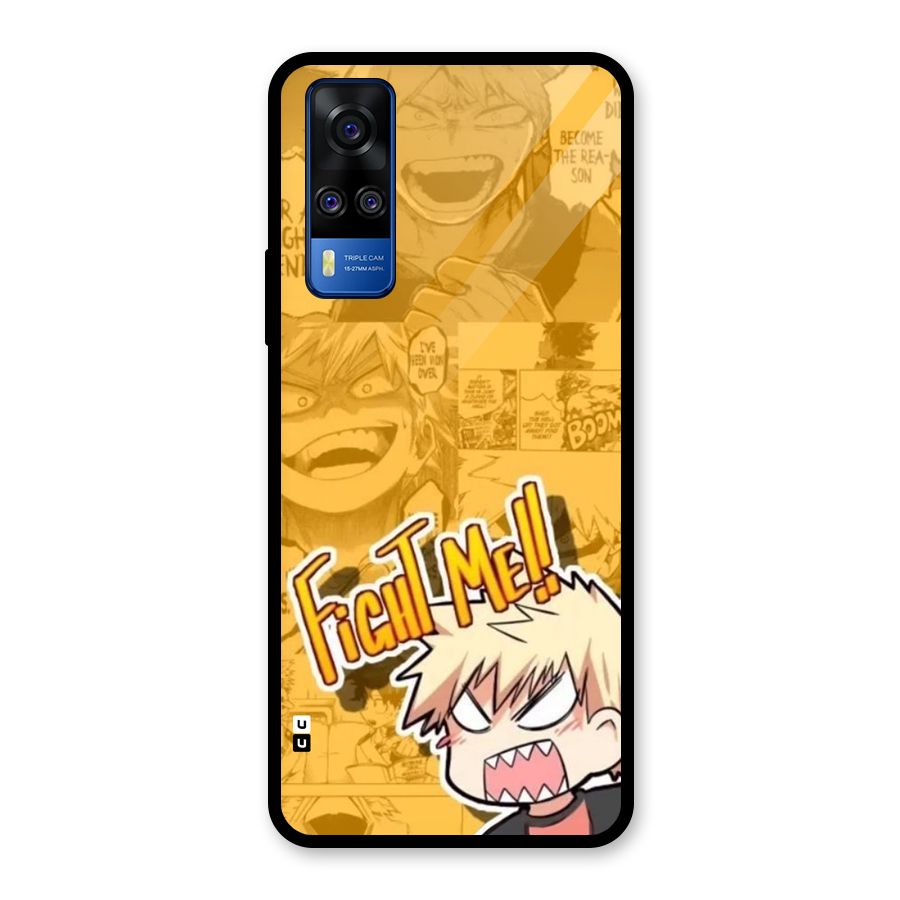 Fight Me Challenge Glass Back Case for Vivo Y31