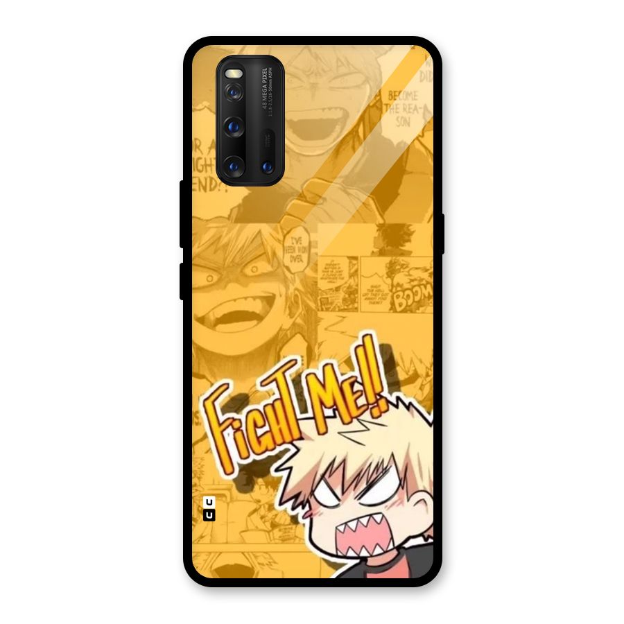 Fight Me Challenge Glass Back Case for Vivo iQOO 3