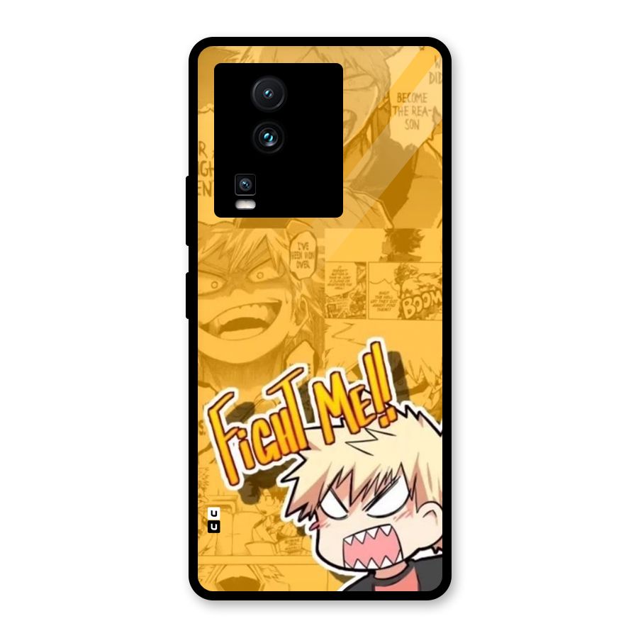 Fight Me Challenge Glass Back Case for Vivo iQOO Neo 7
