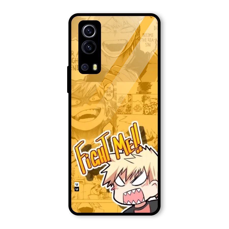 Fight Me Challenge Glass Back Case for Vivo iQOO Z3