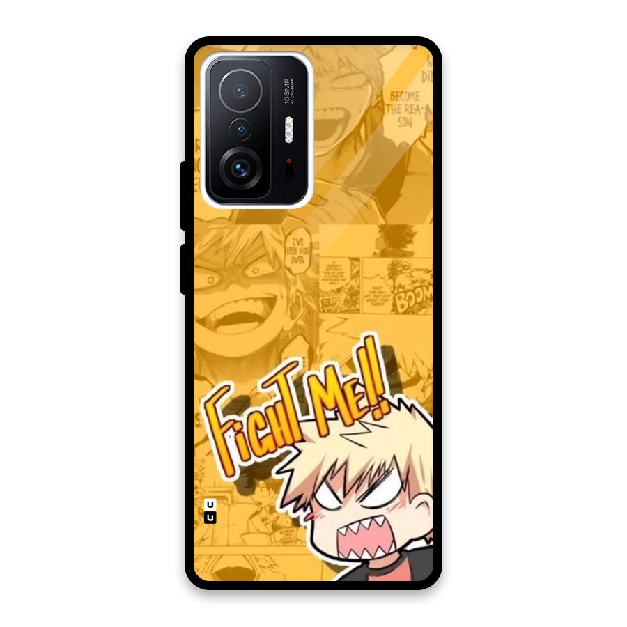 Fight Me Challenge Glass Back Case for Xiaomi 11T Pro