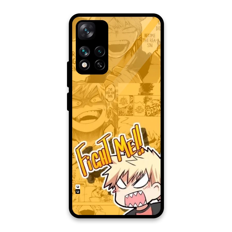 Fight Me Challenge Glass Back Case for Xiaomi 11i HyperCharge 5G