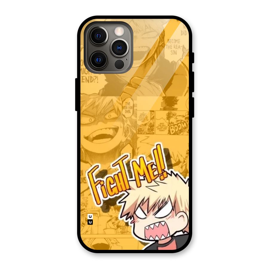 Fight Me Challenge Glass Back Case for iPhone 12 Pro