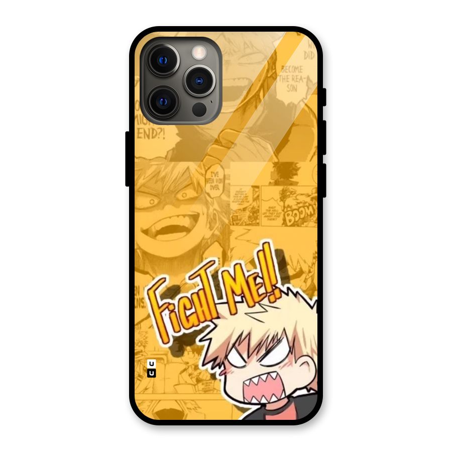 Fight Me Challenge Glass Back Case for iPhone 12 Pro Max