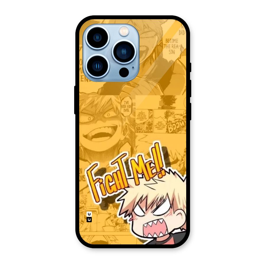 Fight Me Challenge Glass Back Case for iPhone 13 Pro