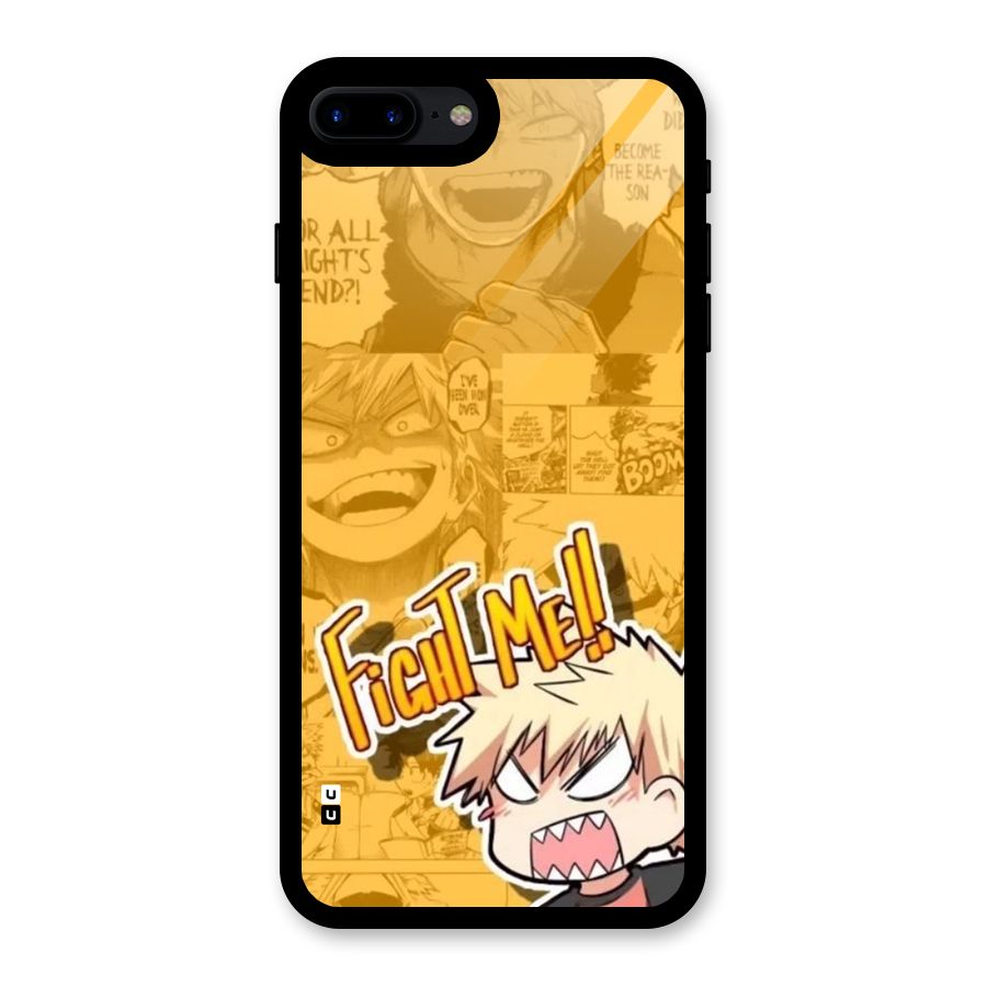 Fight Me Challenge Glass Back Case for iPhone 8 Plus