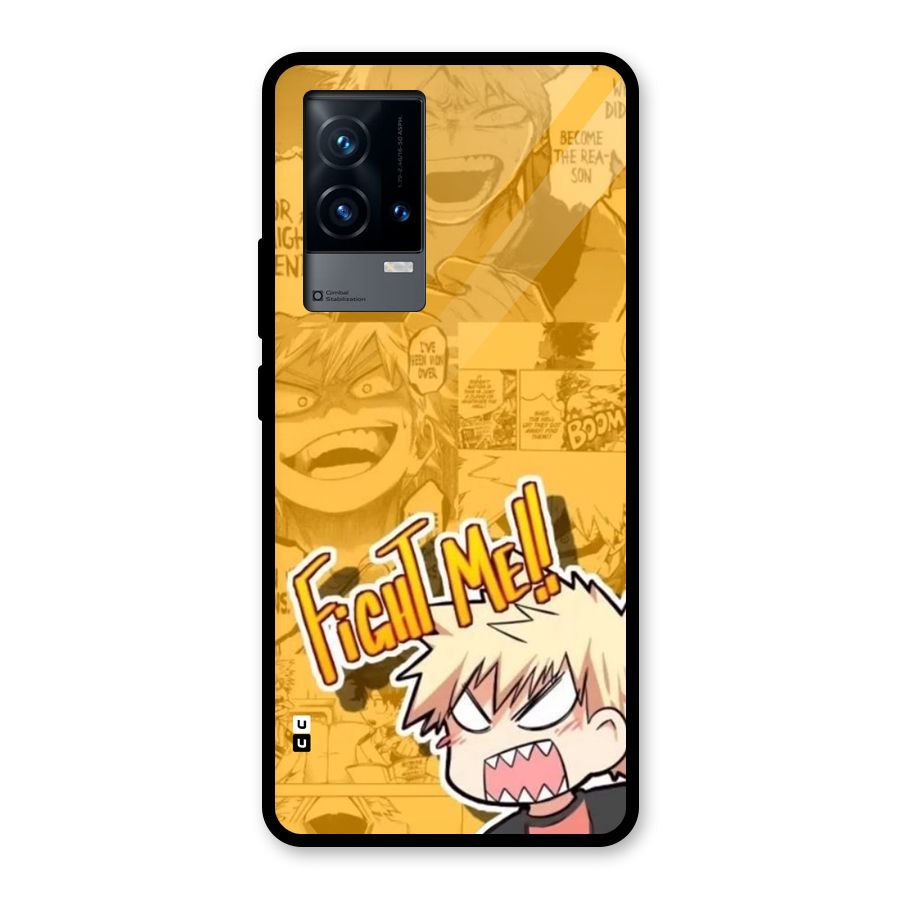 Fight Me Challenge Glass Back Case for iQOO 9 5G