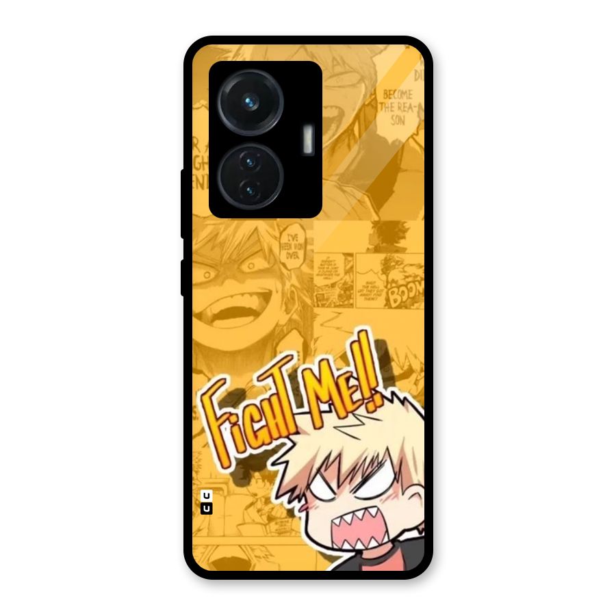Fight Me Challenge Glass Back Case for iQOO Z6 44W