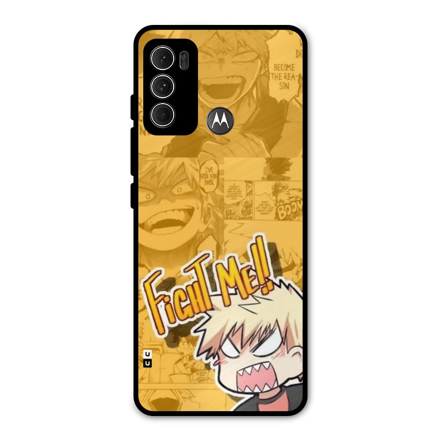 Fight Me Challenge Metal Back Case for Moto G60