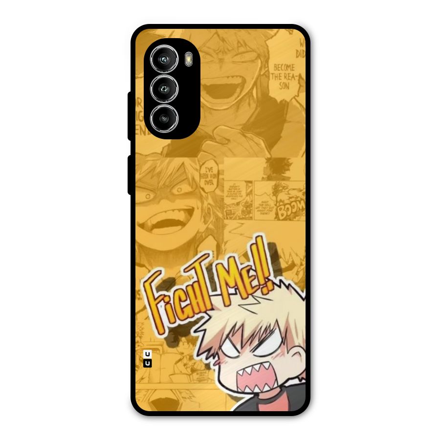 Fight Me Challenge Metal Back Case for Moto G82