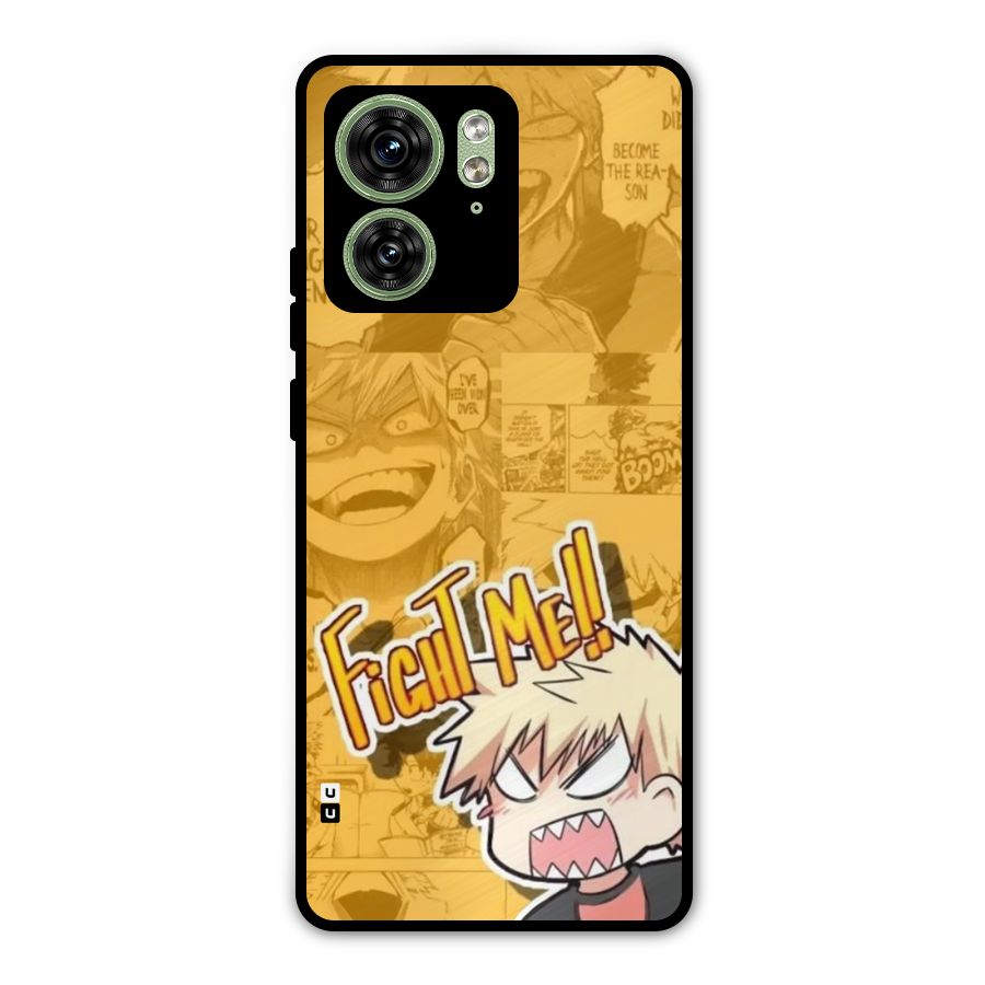 Fight Me Challenge Metal Back Case for Motorola Edge 40 5G